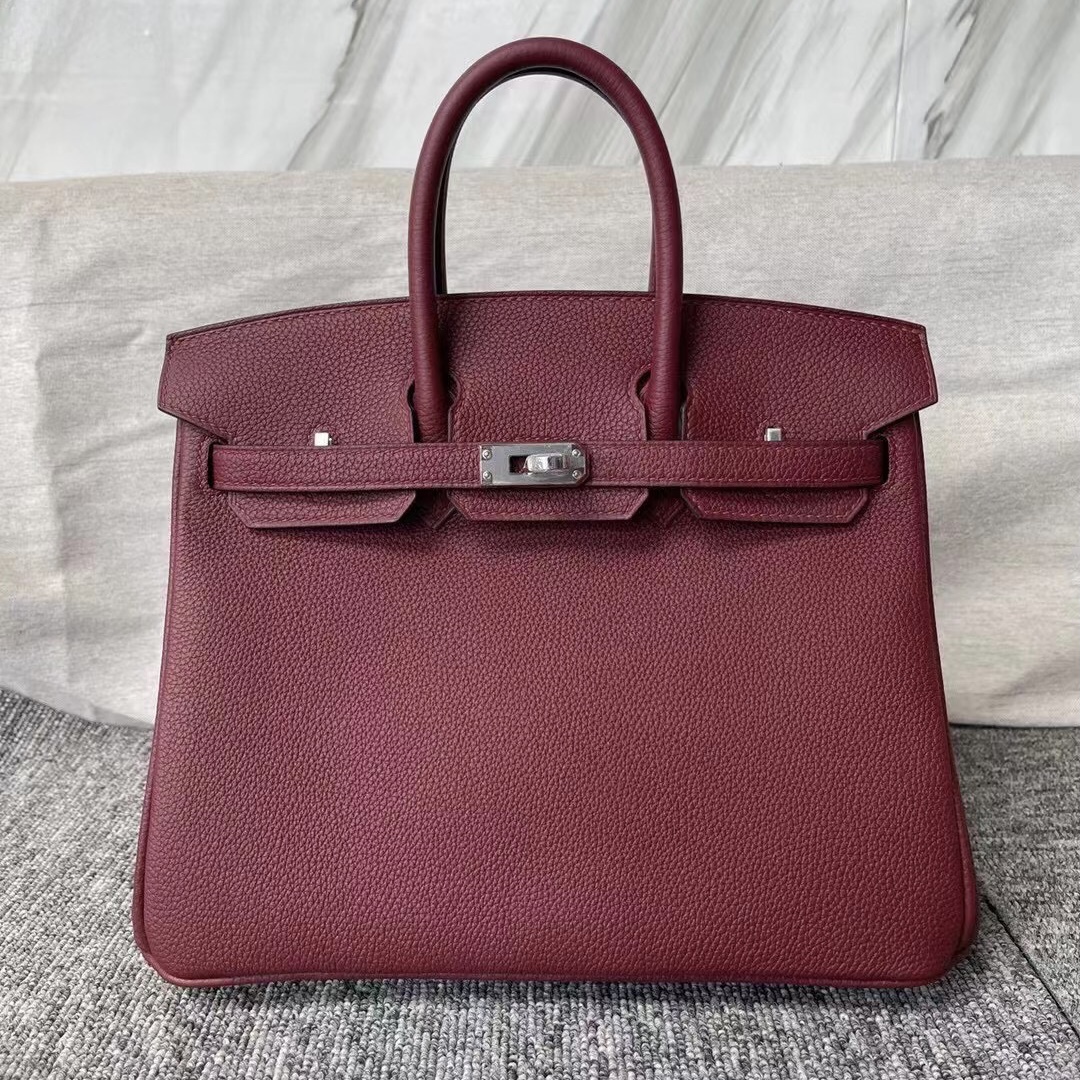 Australia Hermes Birkin 25cm 55 Rouge H 愛馬仕紅 Togo  銀扣