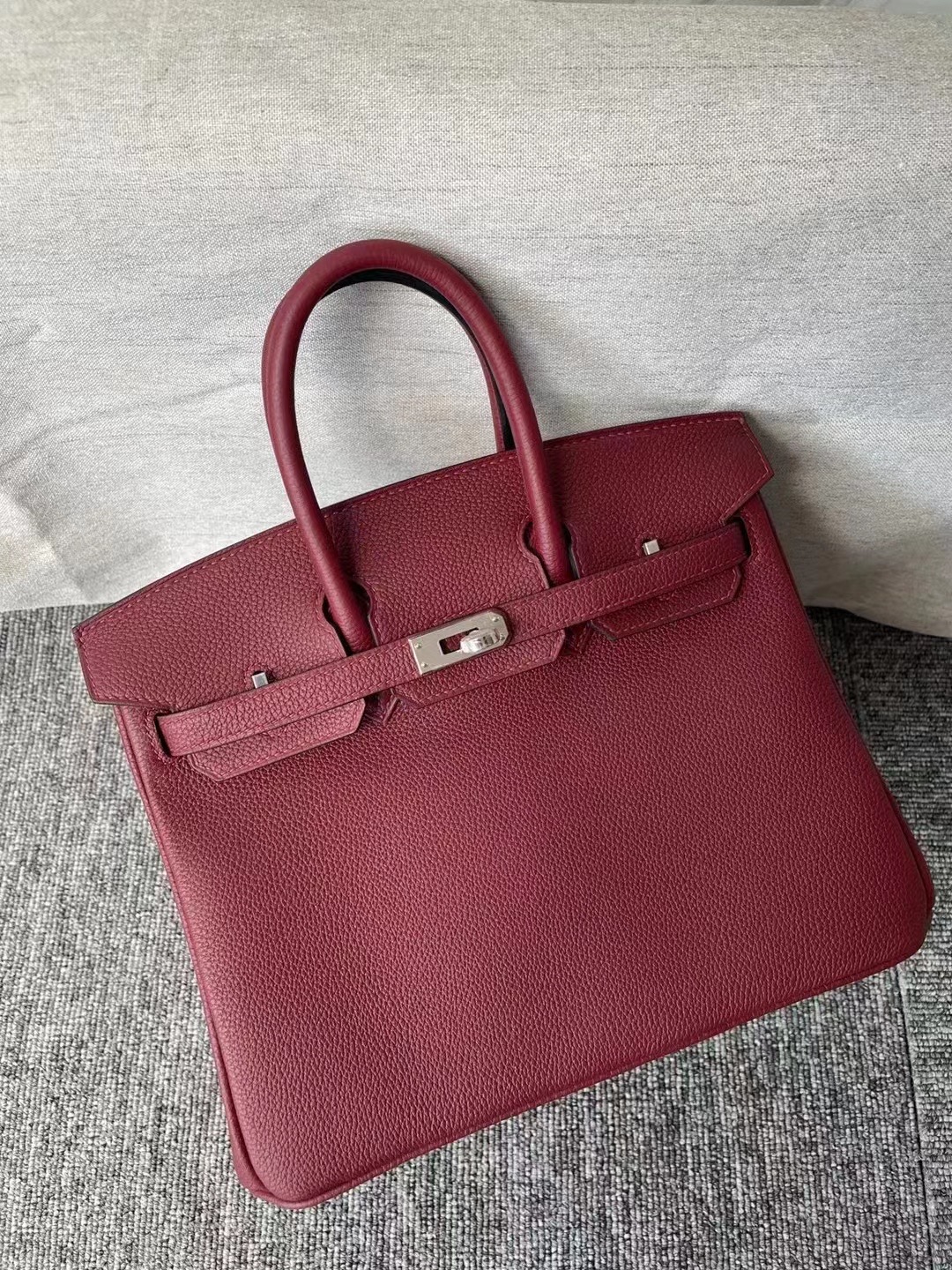 Australia Hermes Birkin 25cm 55 Rouge H 愛馬仕紅 Togo  銀扣