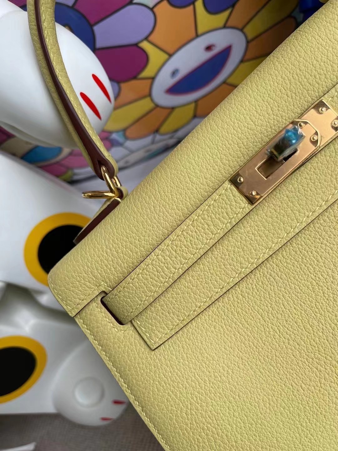 愛馬仕凱莉包官方價格 Hermes Kelly 25cm Togo 1Z 小雞黃 jaune poussin 金扣 外縫