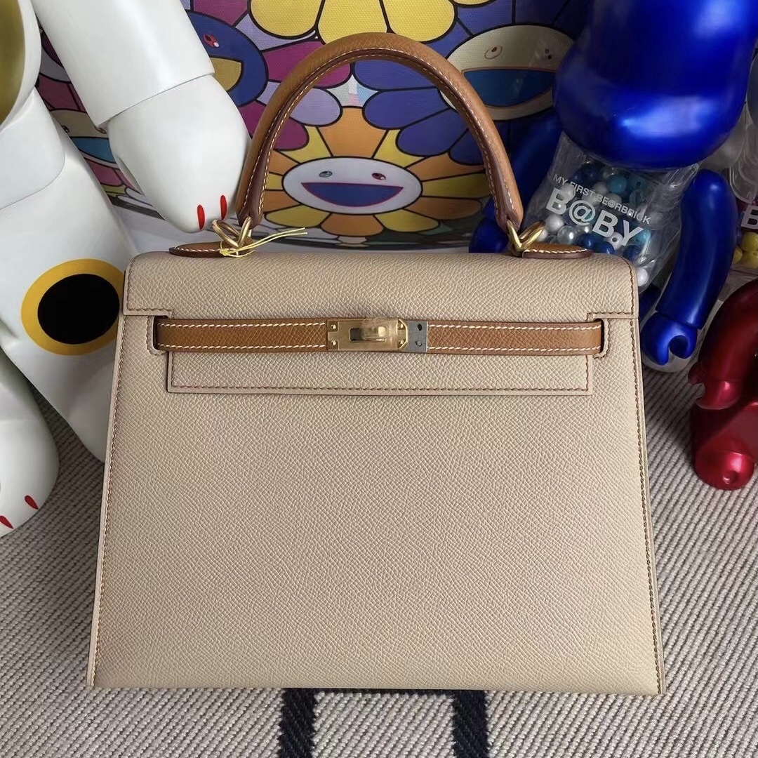 Saudi Arabia Hermes Kelly 25 Hss Epsom S2 Trench 37 gold 金棕色 拉絲金扣