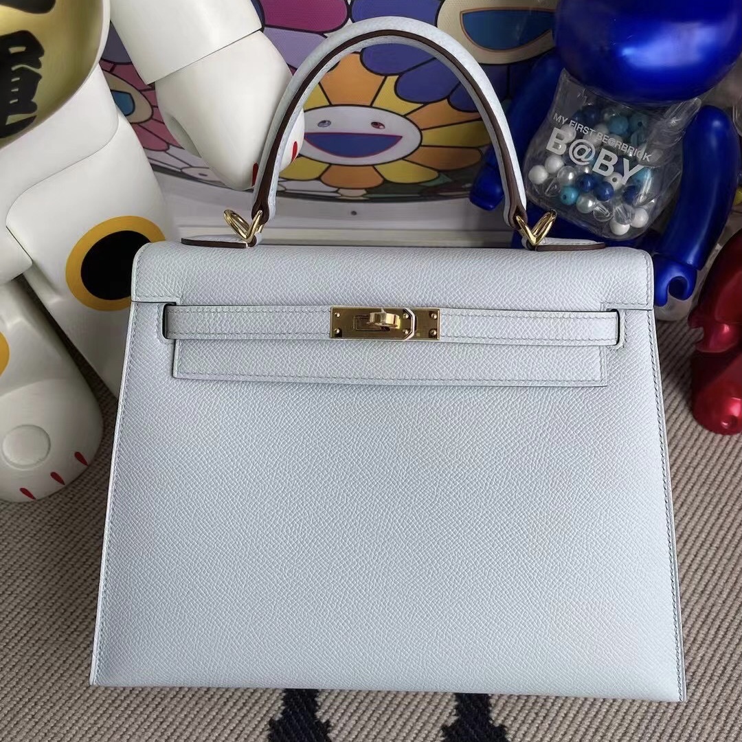 Saudi Arabia Hermes Kelly 25 epsom T0 Blue Brume 雾蓝色 金扣