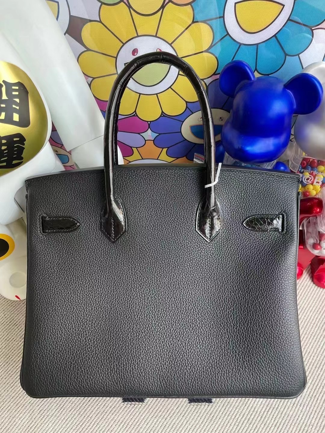 愛馬仕鉑金包鱷魚皮 Hermes Birkin 30 Touch 89 Noir 黑色 Togo 拼 尼羅鱷魚