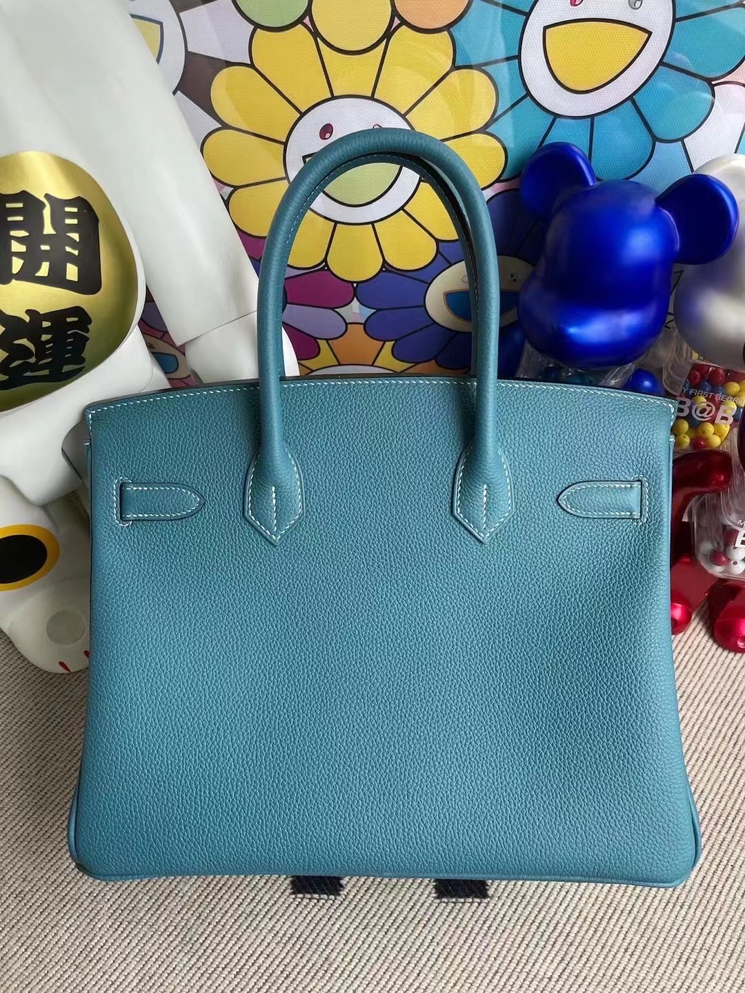 愛馬仕鉑金包 California USA Hermes Birkin 30 Togo 75 牛仔藍 Blue Jean 銀扣