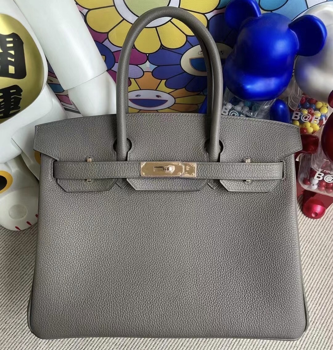 USA Hermes Birkin 30cm Togo 8F 錫器灰 Etain 玫瑰金扣 Rose gold clasp