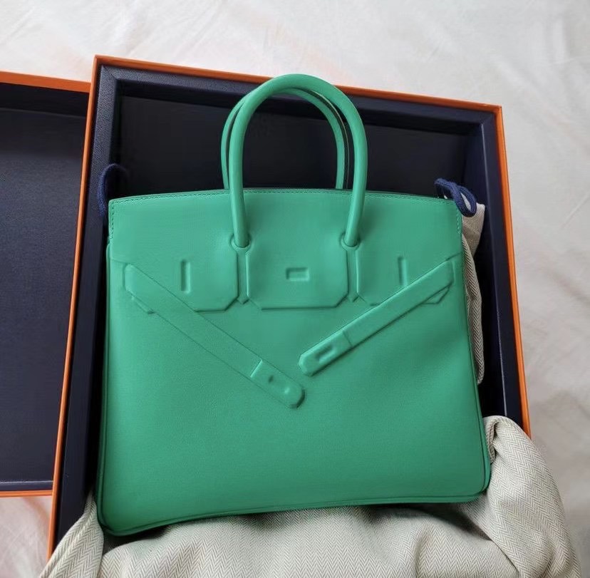 Los Angeles USA Hermes Birkin Shadow 25cm Swift  6W Menthe 薄荷綠