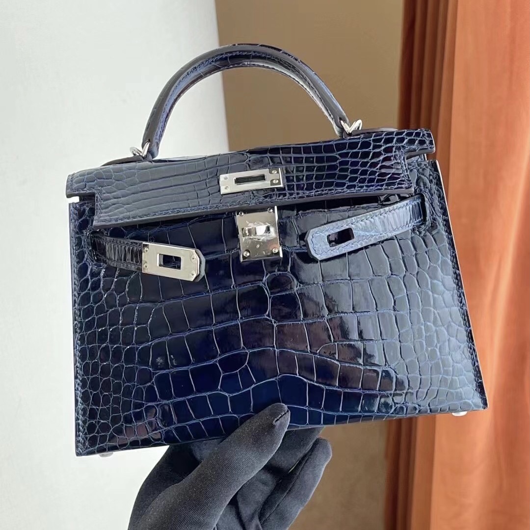 Saudi Arabia Riyadh Hermes Kelly Mini II 2代 74 皇室藍 blue Roy 美洲鱷魚