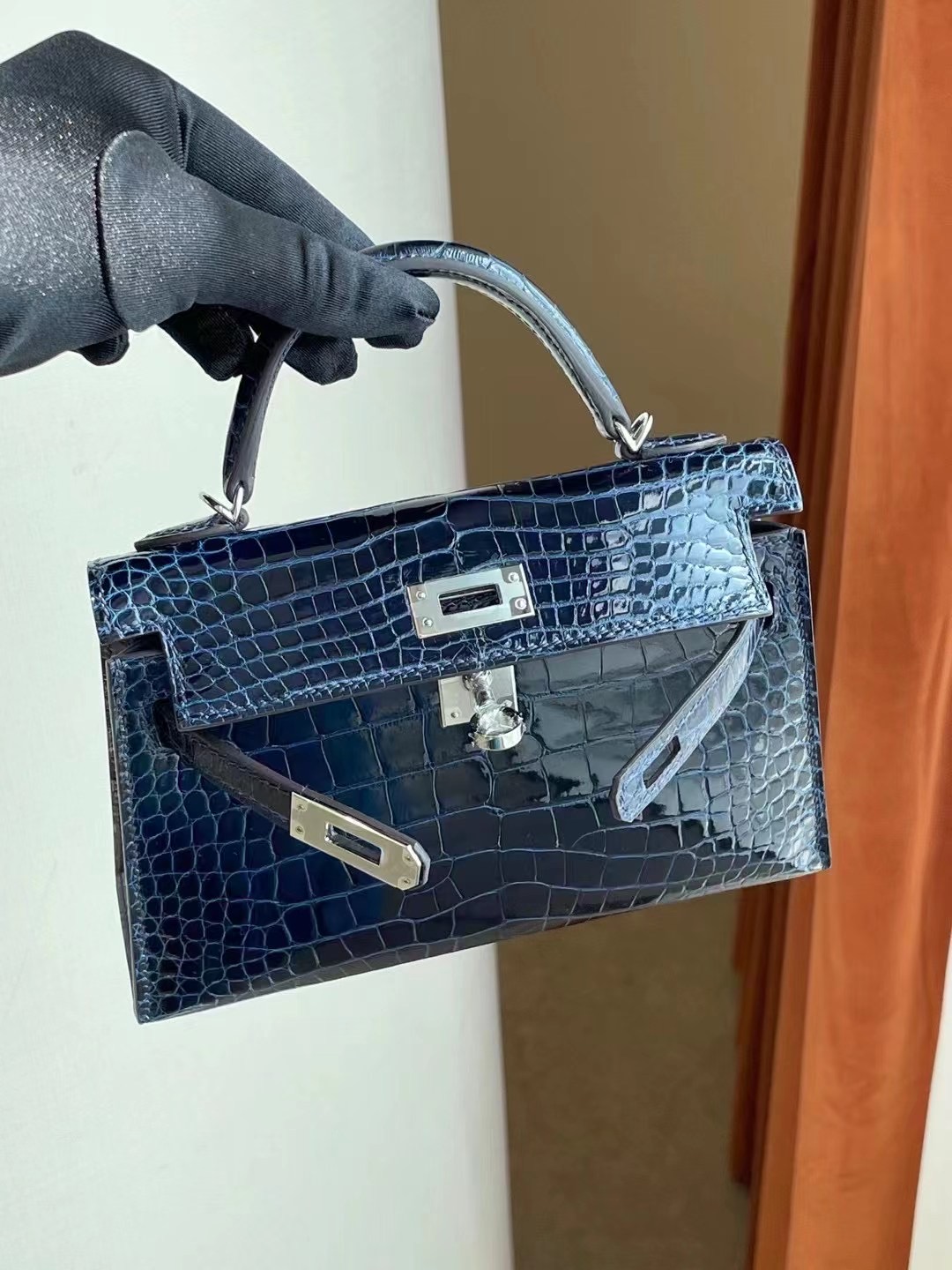 Saudi Arabia Riyadh Hermes Kelly Mini II 2代 74 皇室藍 blue Roy 美洲鱷魚