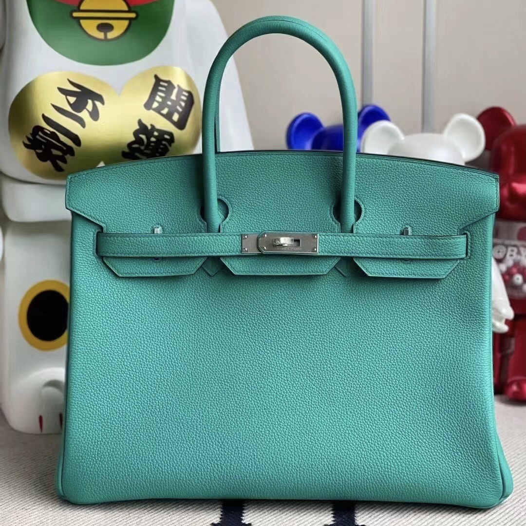 Hermes Birkin 35cm Togo U1 維羅納綠 Vert Verone 銀扣