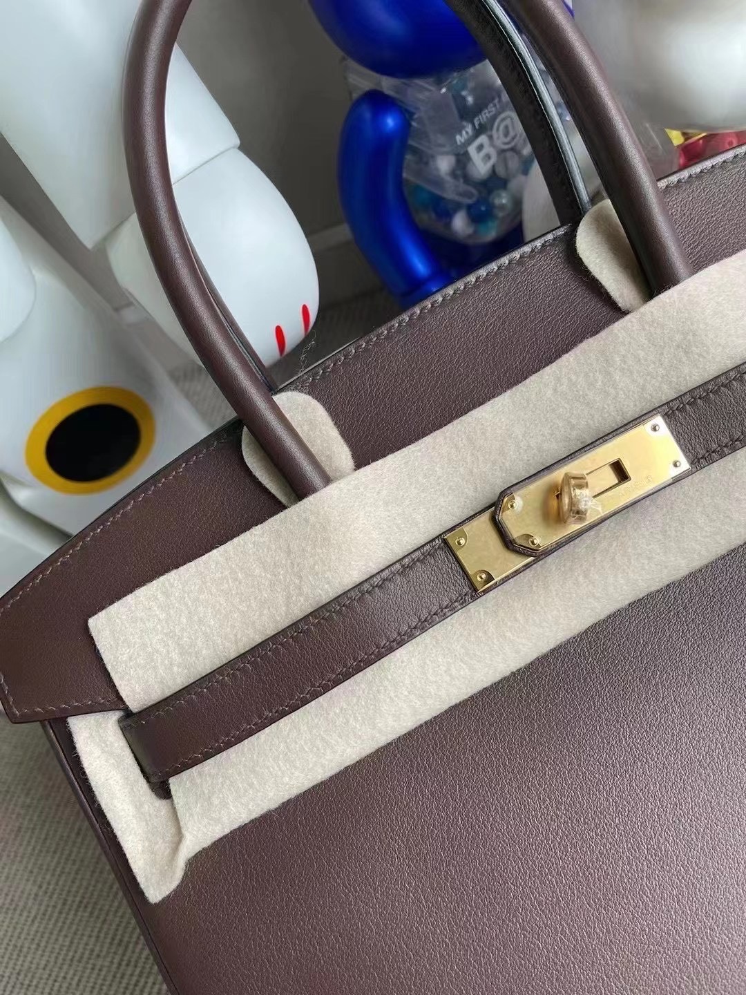 愛馬仕 Hermes Birkin 30cm Swift calfskin CK47 chocolate 金扣