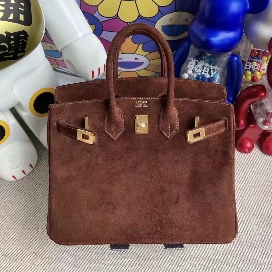 愛馬仕 Hermes Birkin 25cm Doblis Suede 麂皮 CK46 Ebene 烏木色