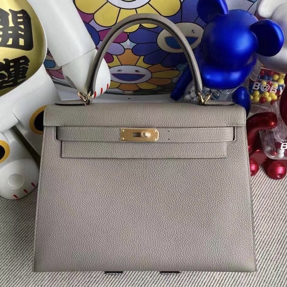 Boston USA Hermes Kelly 28cm Togo M8 瀝青灰 gris ashpite 金扣