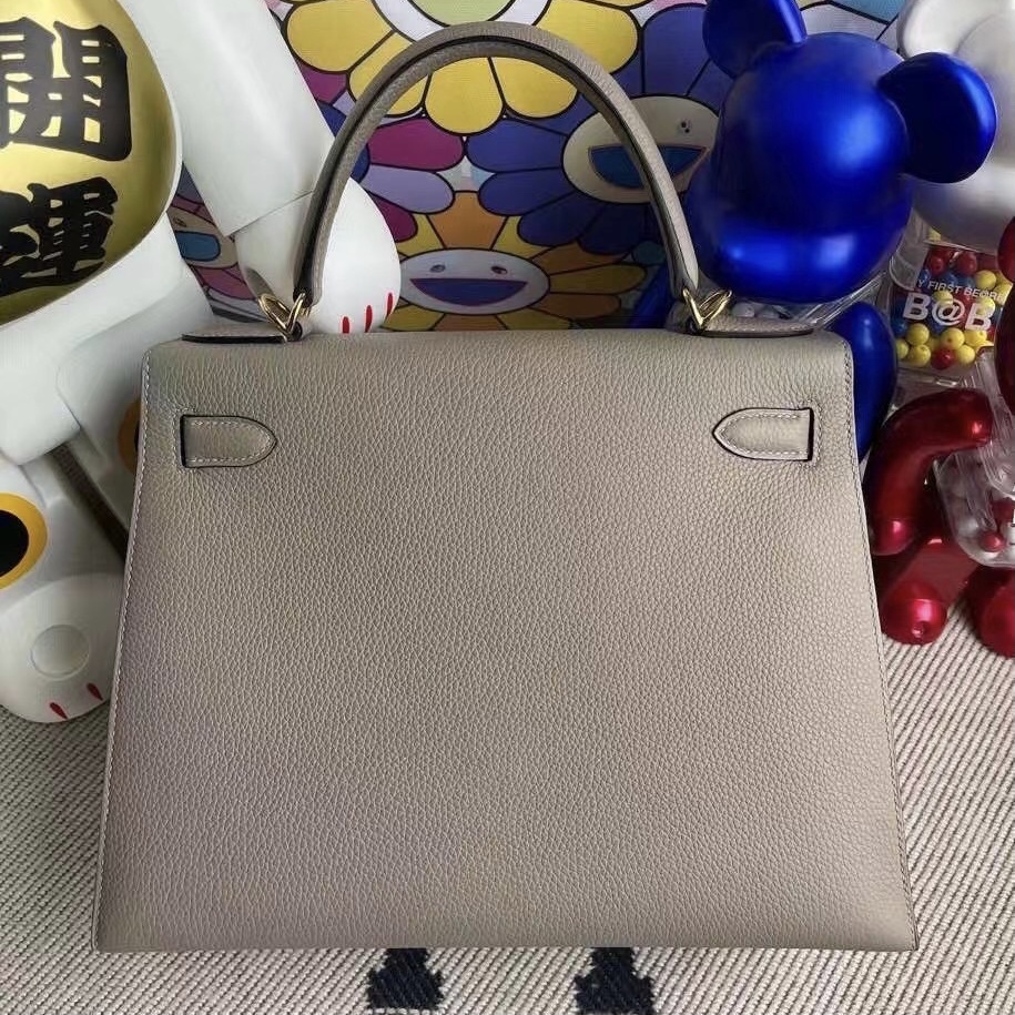 Boston USA Hermes Kelly 28cm Togo M8 瀝青灰 gris ashpite 金扣