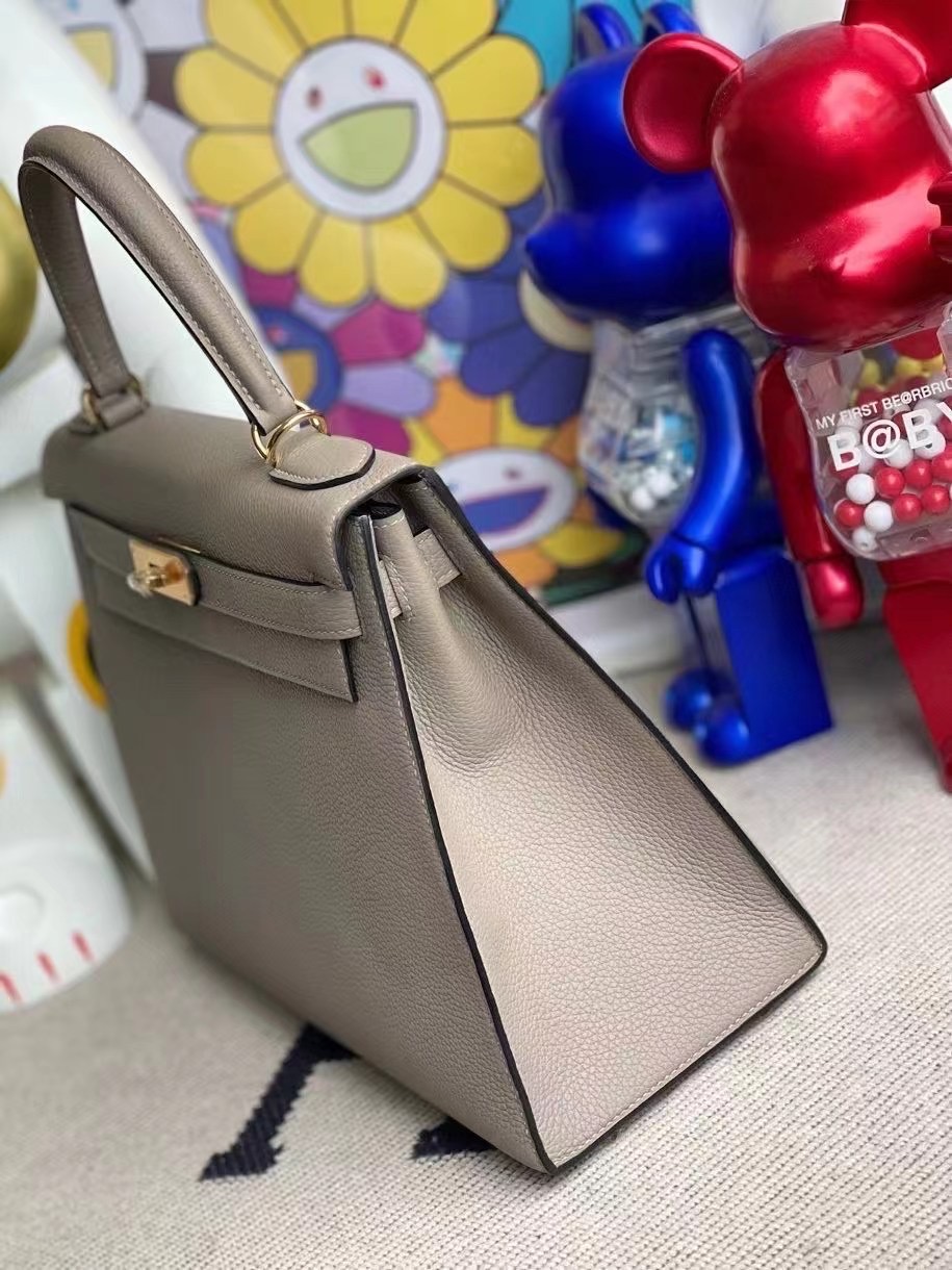 Boston USA Hermes Kelly 28cm Togo M8 瀝青灰 gris ashpite 金扣