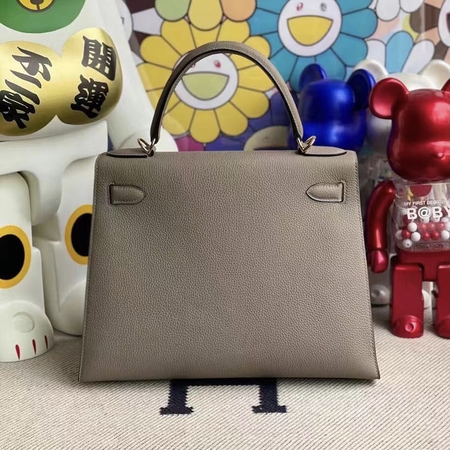 Boston USA Hermes Kelly 28cm Togo M8 瀝青灰 gris ashpite 金扣