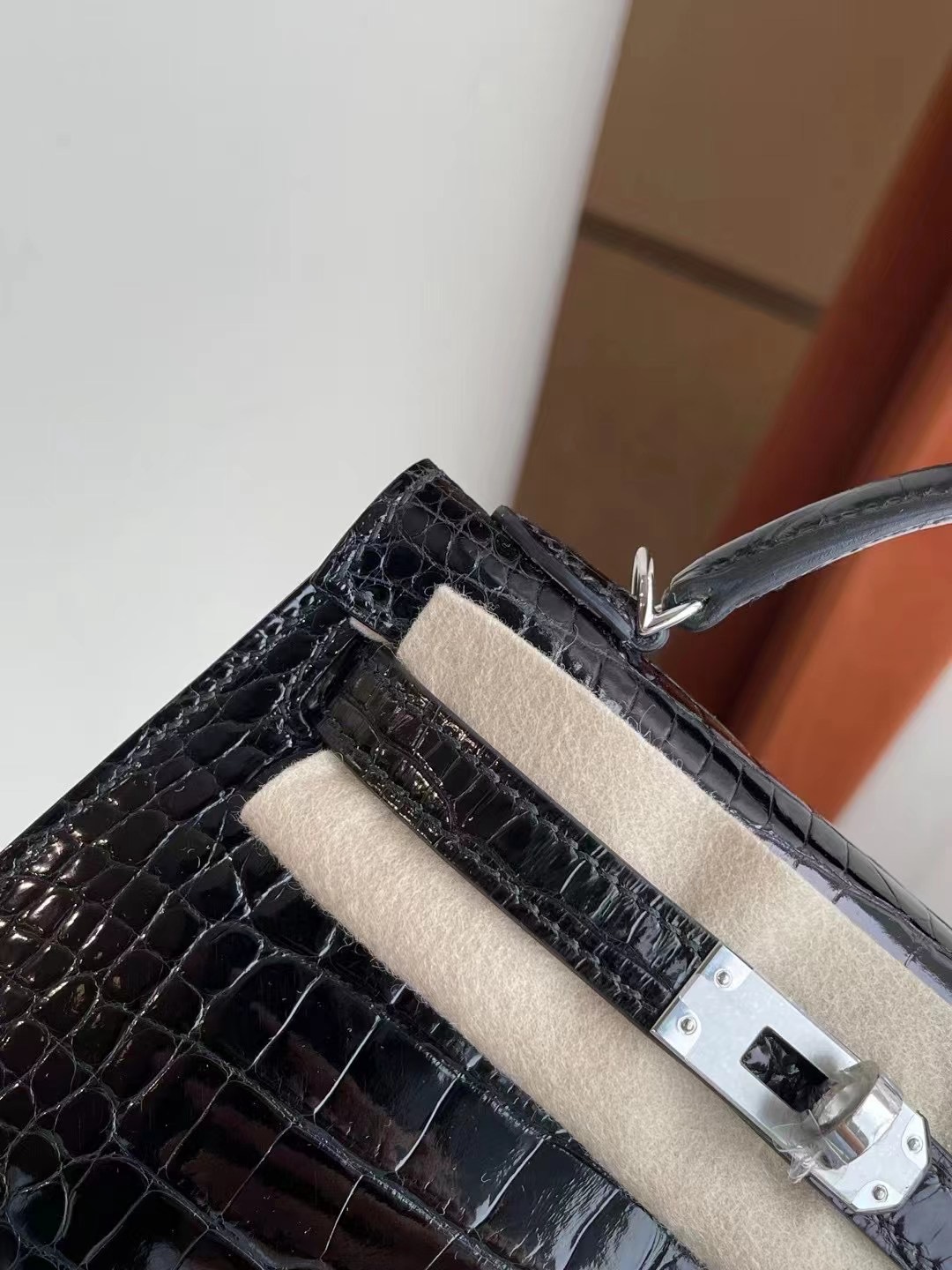 美國紐約愛馬仕 New York USA Hermes Kelly mini II 89 Noir 黑色美洲鱷魚