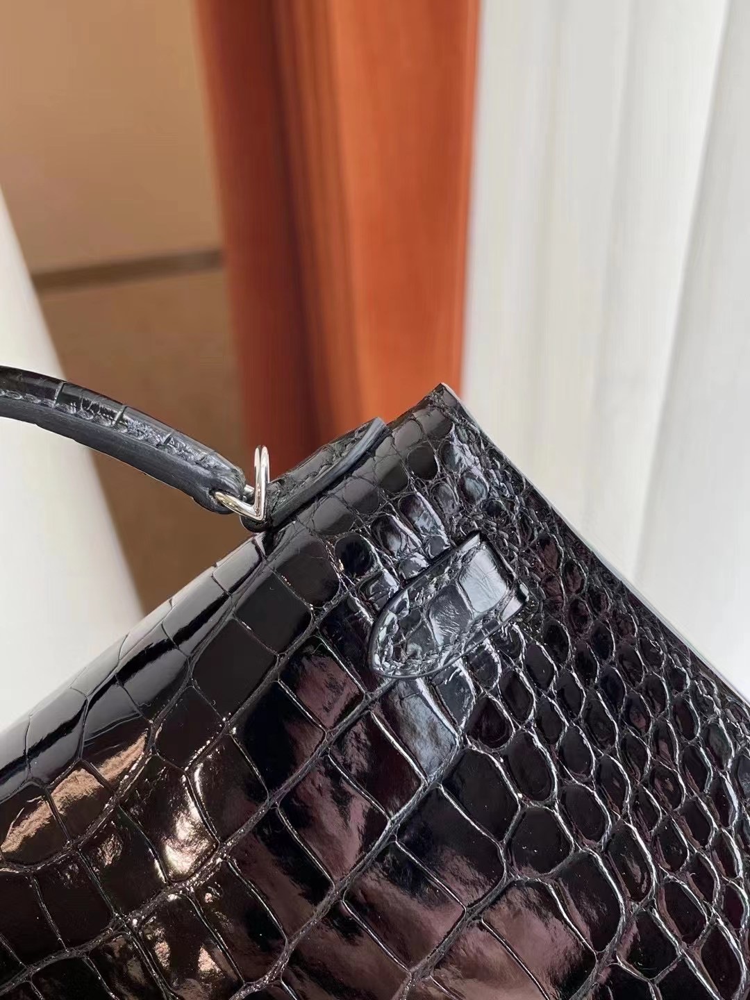 美國紐約愛馬仕 New York USA Hermes Kelly mini II 89 Noir 黑色美洲鱷魚