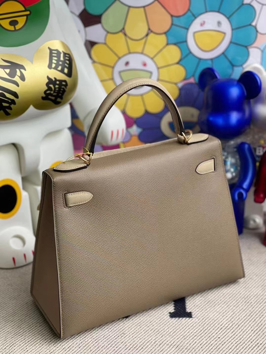 USA Hermes Kelly 28cm HSS Epsom 18 Etoupe 大象灰 /S2 風衣灰 Trench 磨砂金扣