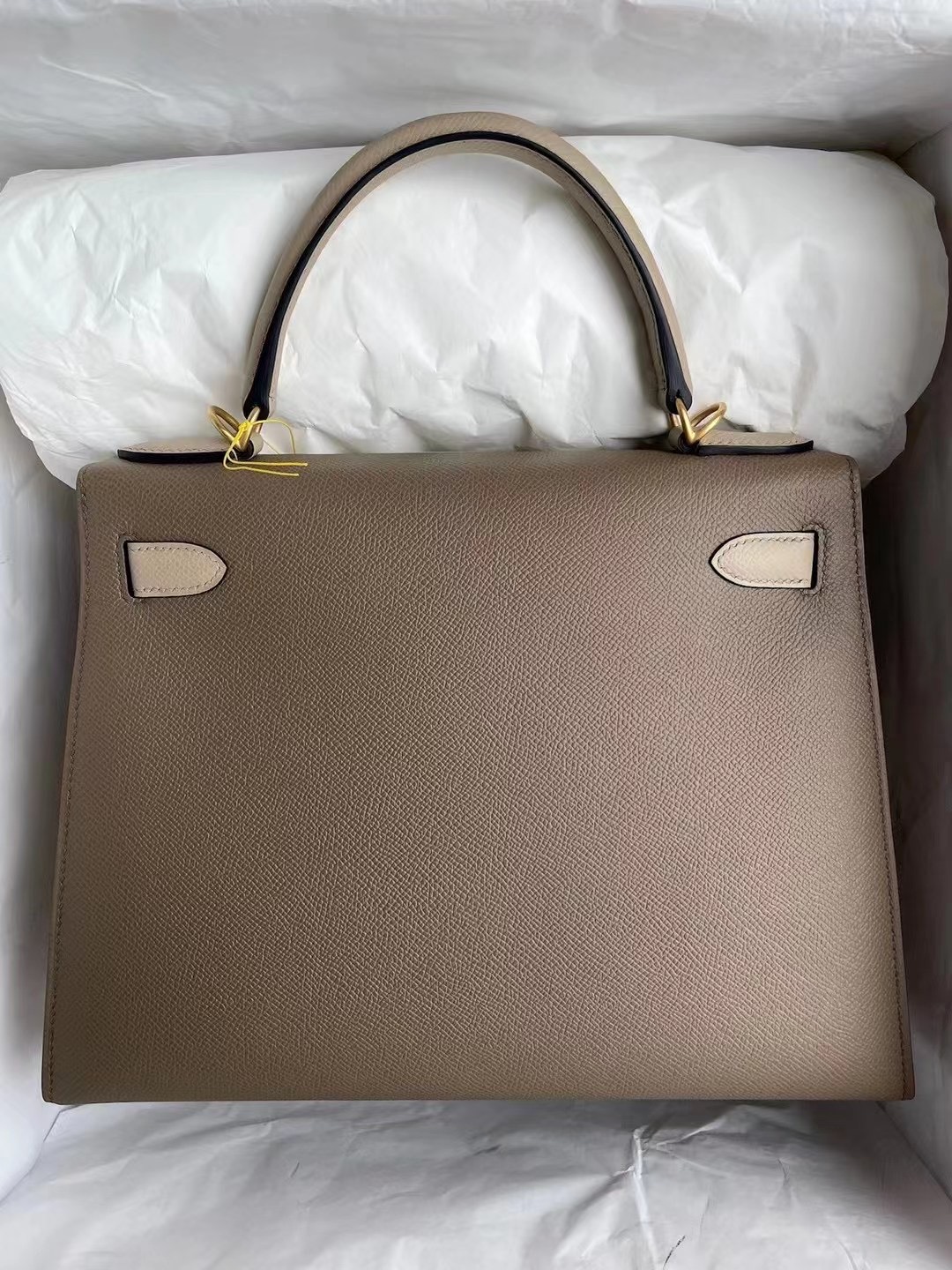 USA Hermes Kelly 28cm HSS Epsom 18 Etoupe 大象灰 /S2 風衣灰 Trench 磨砂金扣