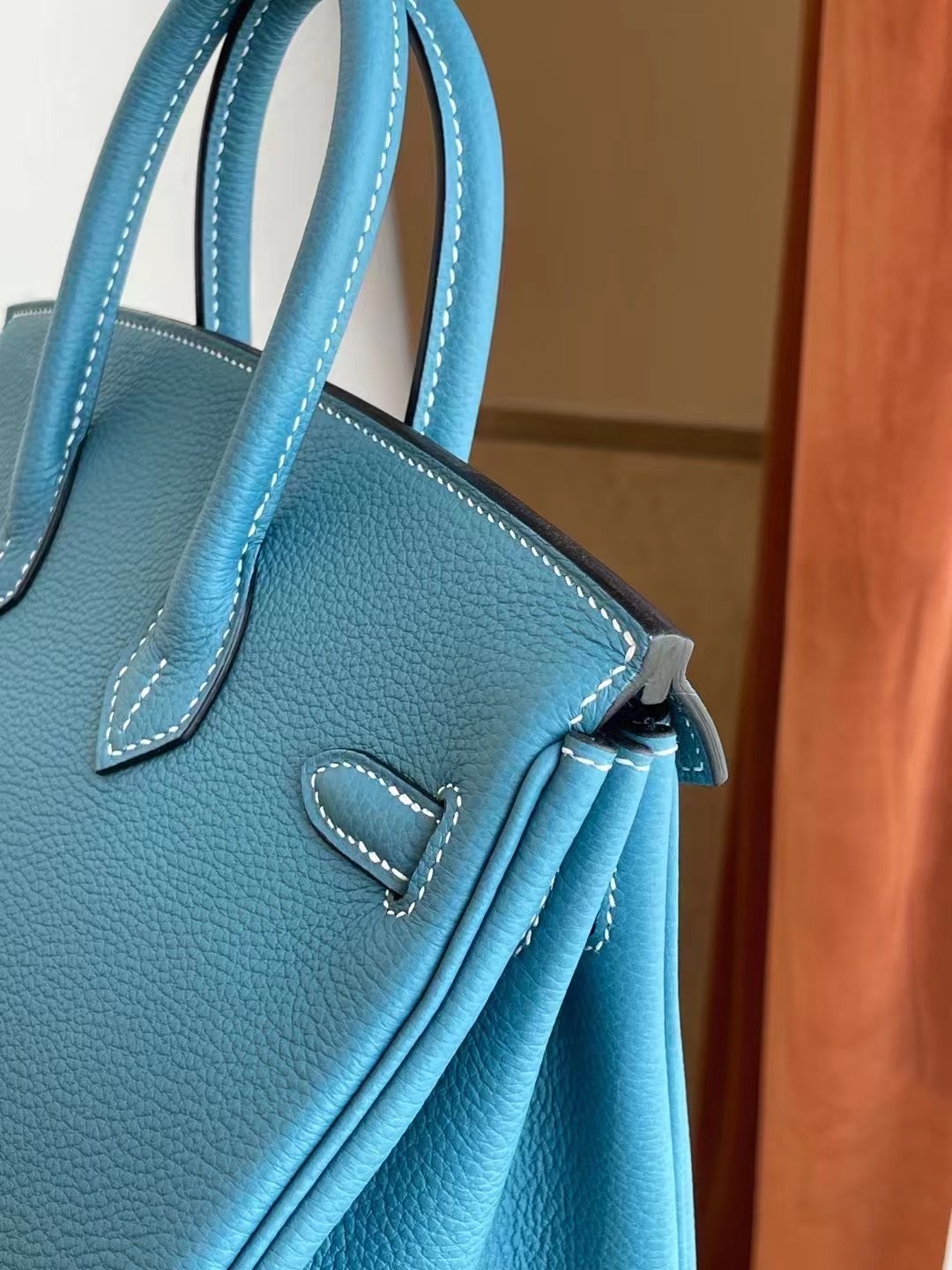 USA Hermes Birkin 25cm Togo 禦用原廠小牛皮 75 牛仔藍 Blue Jean 銀扣