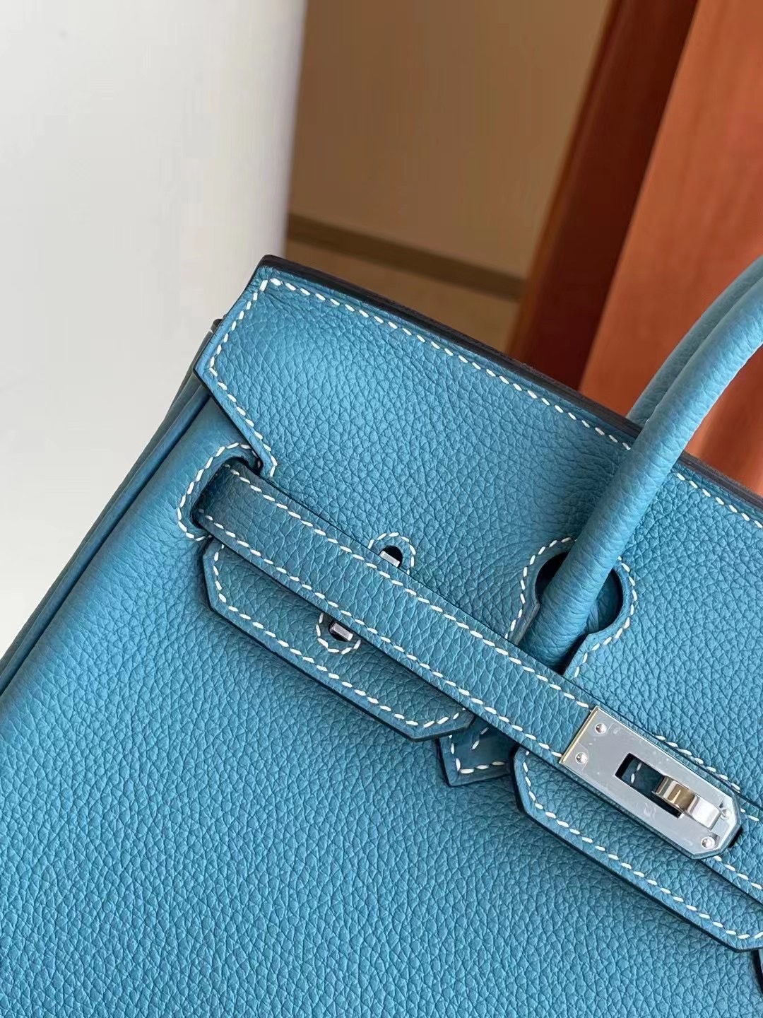 USA Hermes Birkin 25cm Togo 禦用原廠小牛皮 75 牛仔藍 Blue Jean 銀扣