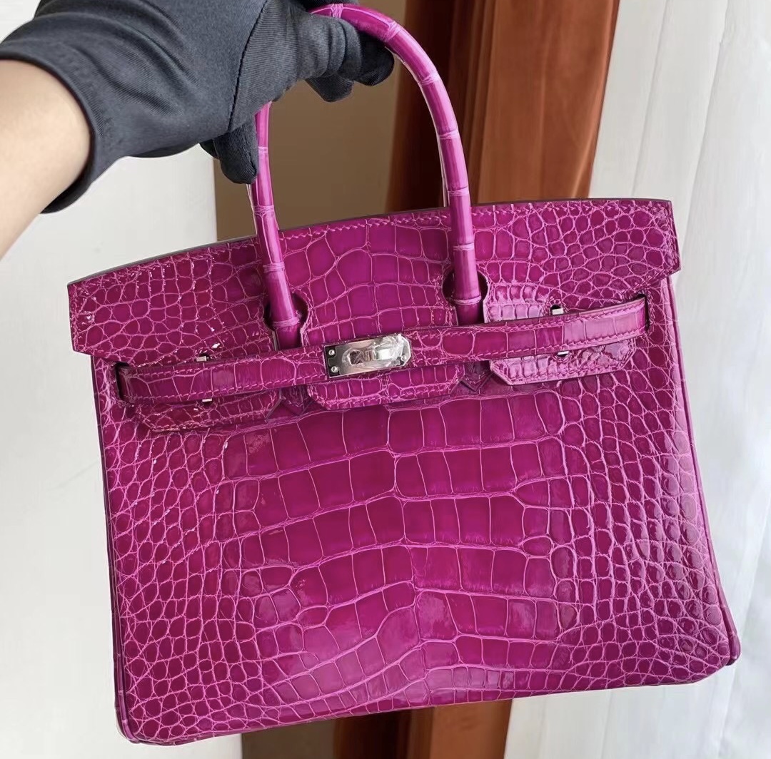 Saudi Arabia Riyadh Hermes Birkin 25 J5 天方夜譚粉紫 Rose Sheheraradez 美洲鱷魚