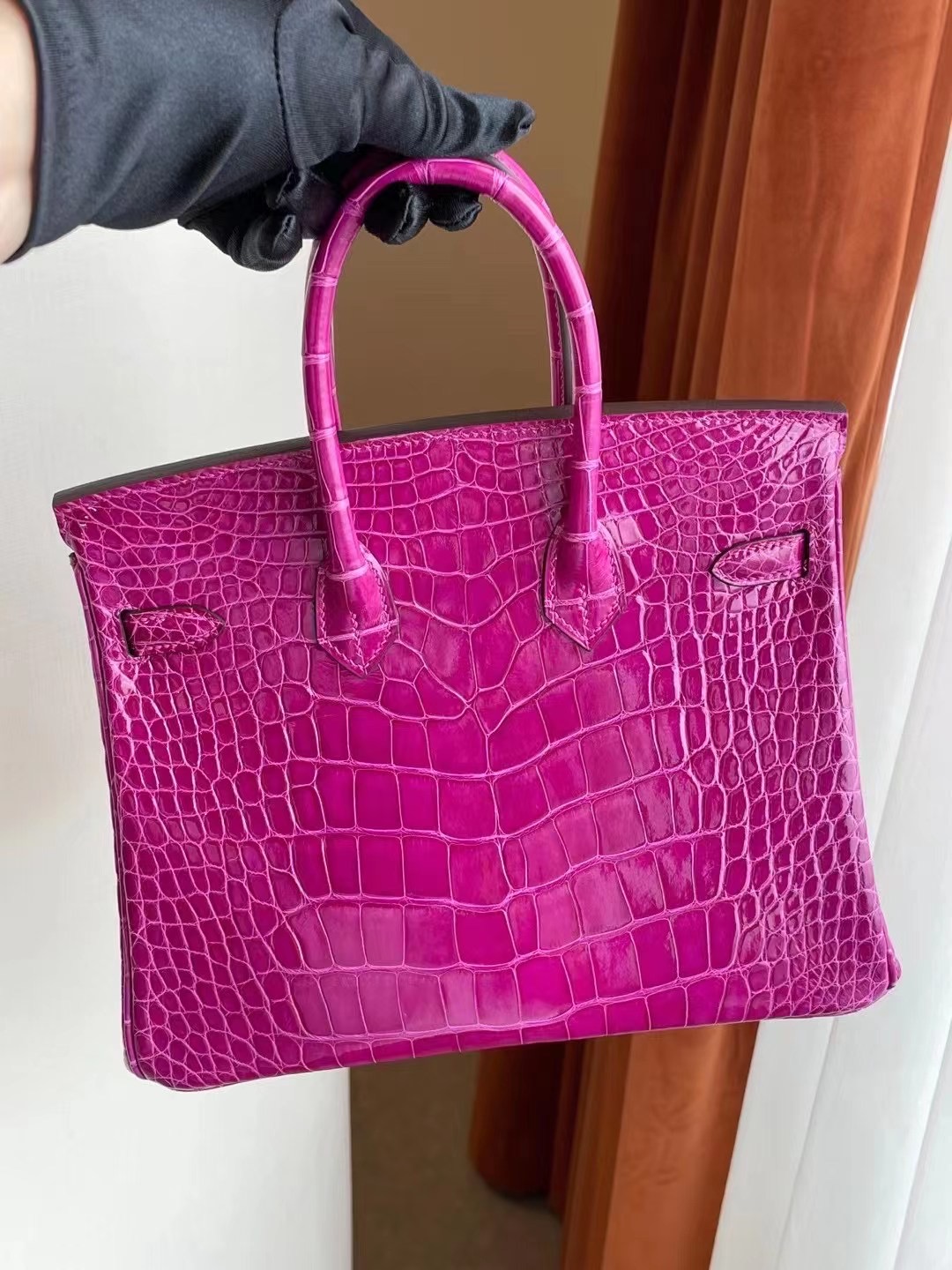 Saudi Arabia Riyadh Hermes Birkin 25 J5 天方夜譚粉紫 Rose Sheheraradez 美洲鱷魚