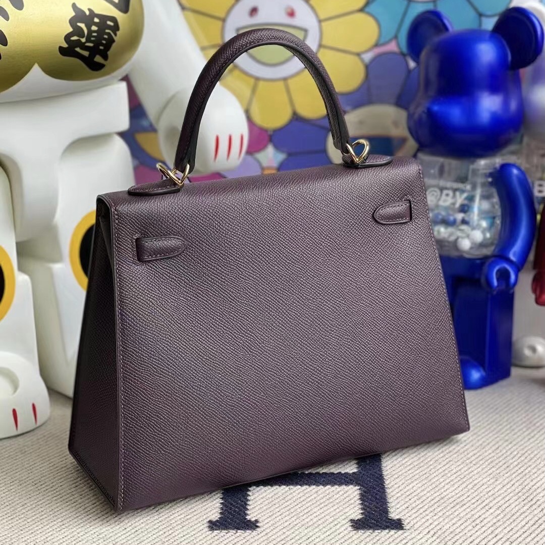 Saudi Arabia Riyadh Hermes Kelly 25cm Epsom 59 Raisin 葡萄紫 金扣