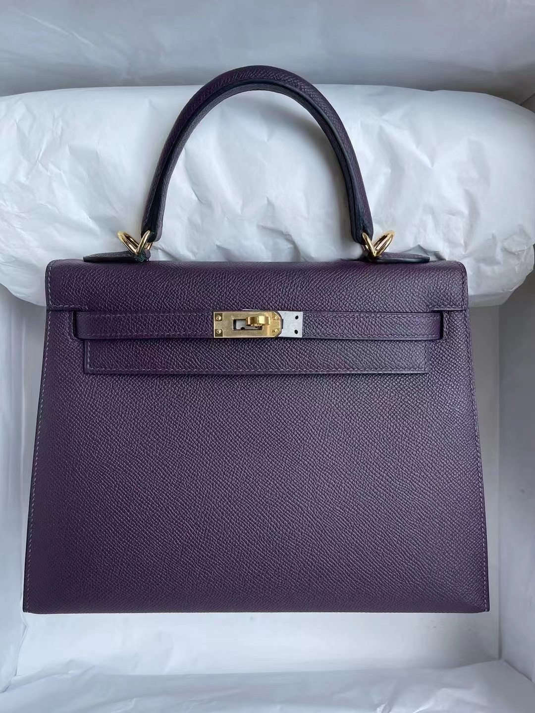 Saudi Arabia Riyadh Hermes Kelly 25cm Epsom 59 Raisin 葡萄紫 金扣