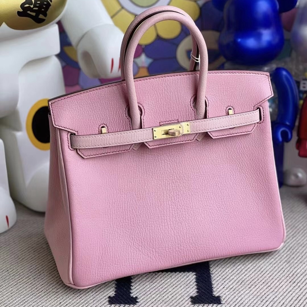 Saudi Arabia Riyadh Hermes Birkin 25 Chevre 5P Pink 3Q Rose Sakura 磨砂金扣