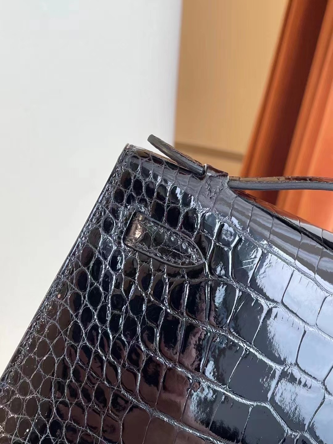 UAE United Arab Emirates Dubai Hermes MiniKelly Pochette Alligator 89 Noir PHW