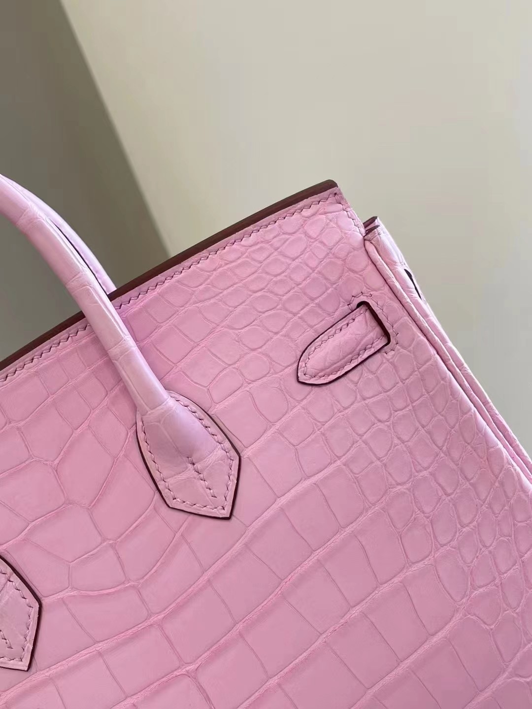 United Arab Emirates Abu Dhabi Hermes Birkin 25 Crocodile 5P Pink 櫻花粉