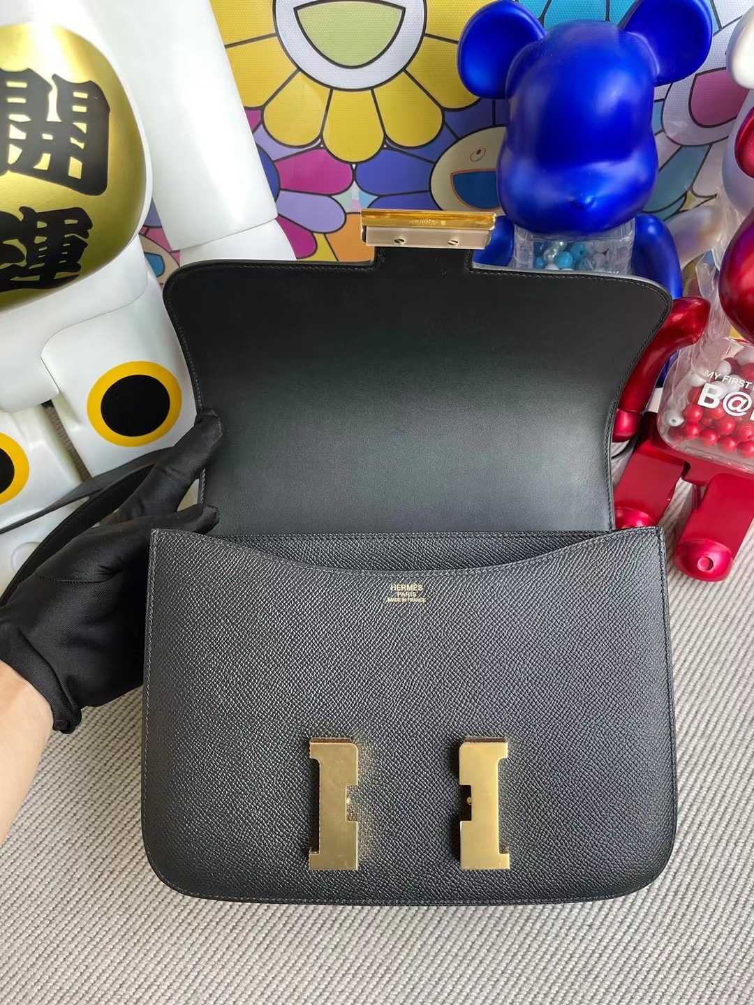 愛馬仕空姐包 Hermes Constance 24cm Epsom 89 黑色 Noir 金扣 GHW