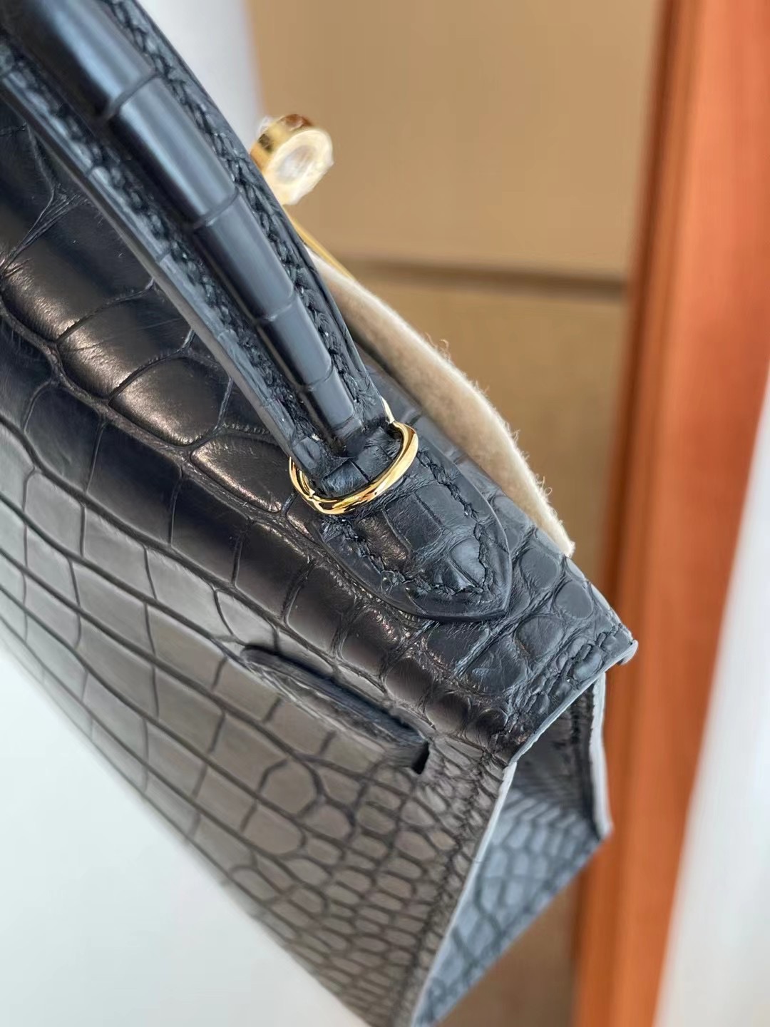 Hong Kong Hermes Mini kelly II 2代 89 Noir 黑色 Matte Alligator Crocodile