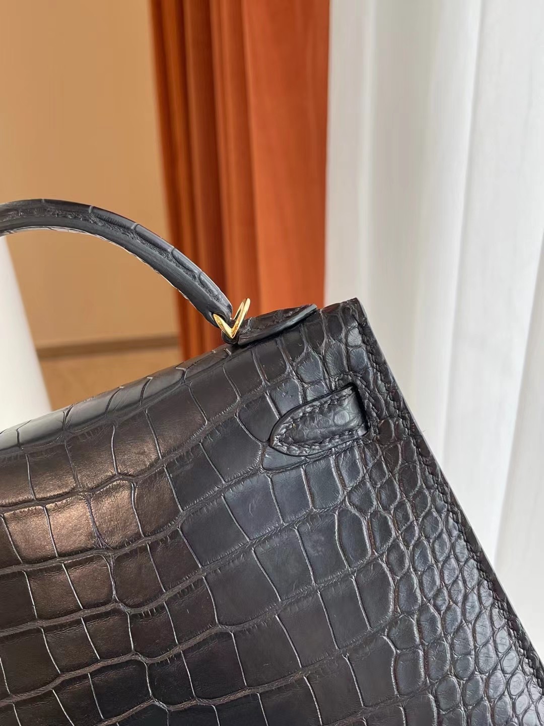 Hong Kong Hermes Mini kelly II 2代 89 Noir 黑色 Matte Alligator Crocodile