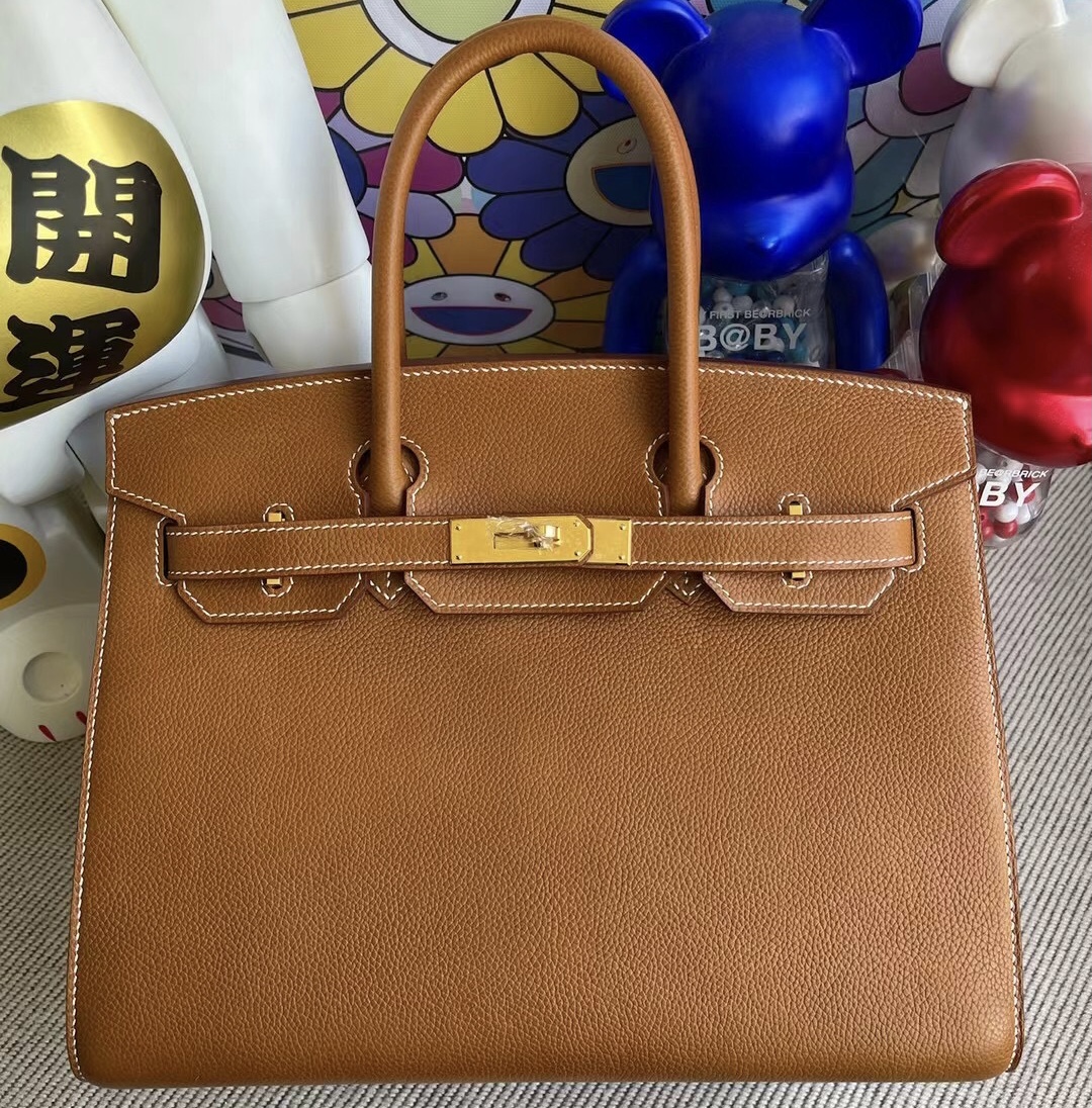 Hermes Birkin 30cm CC34 Fauve 外縫 Sellier Barenia Faubourg 福寶皮 馬鞍皮