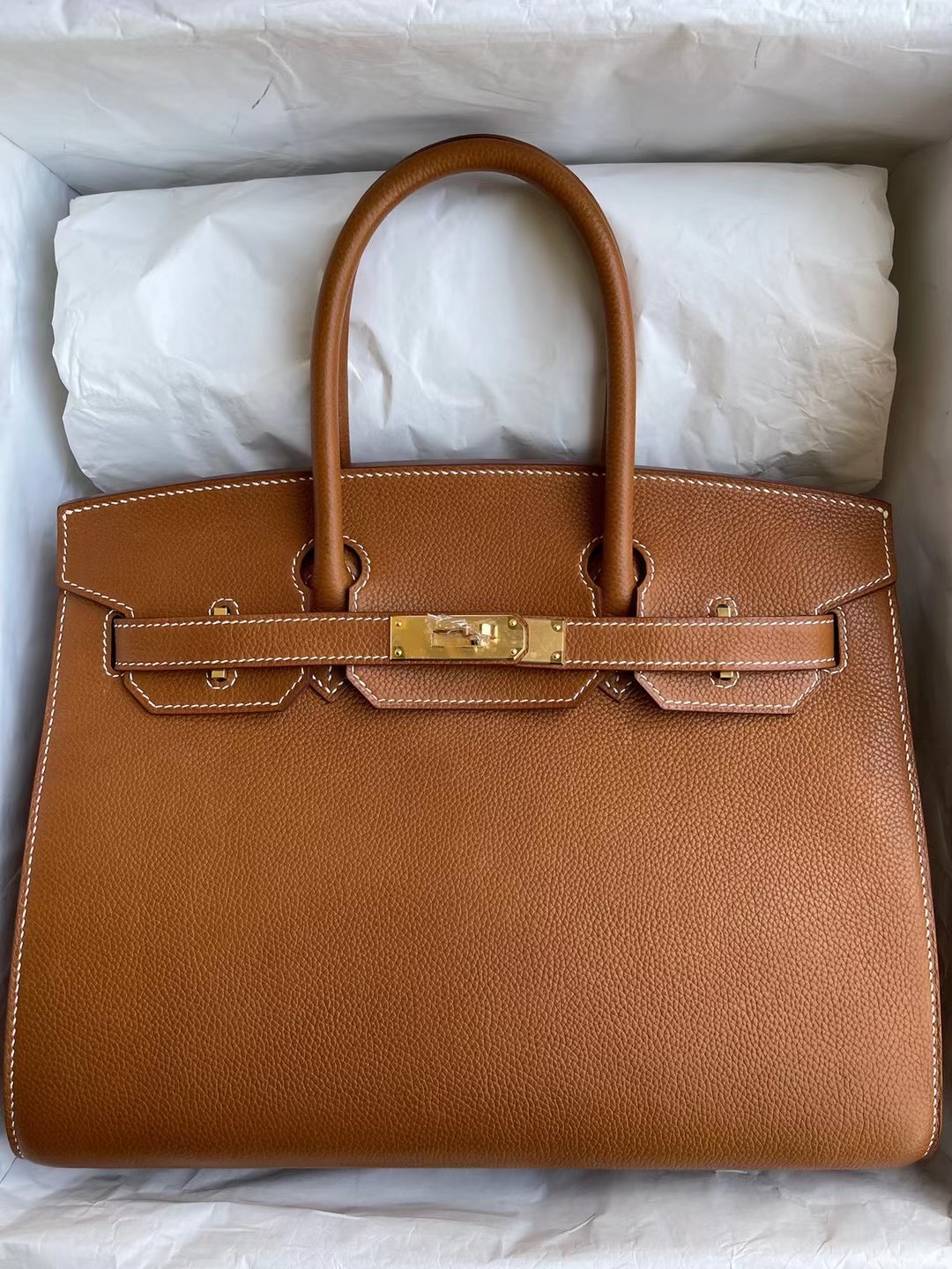 Hermes Birkin 30cm CC34 Fauve 外縫 Sellier Barenia Faubourg 福寶皮 馬鞍皮