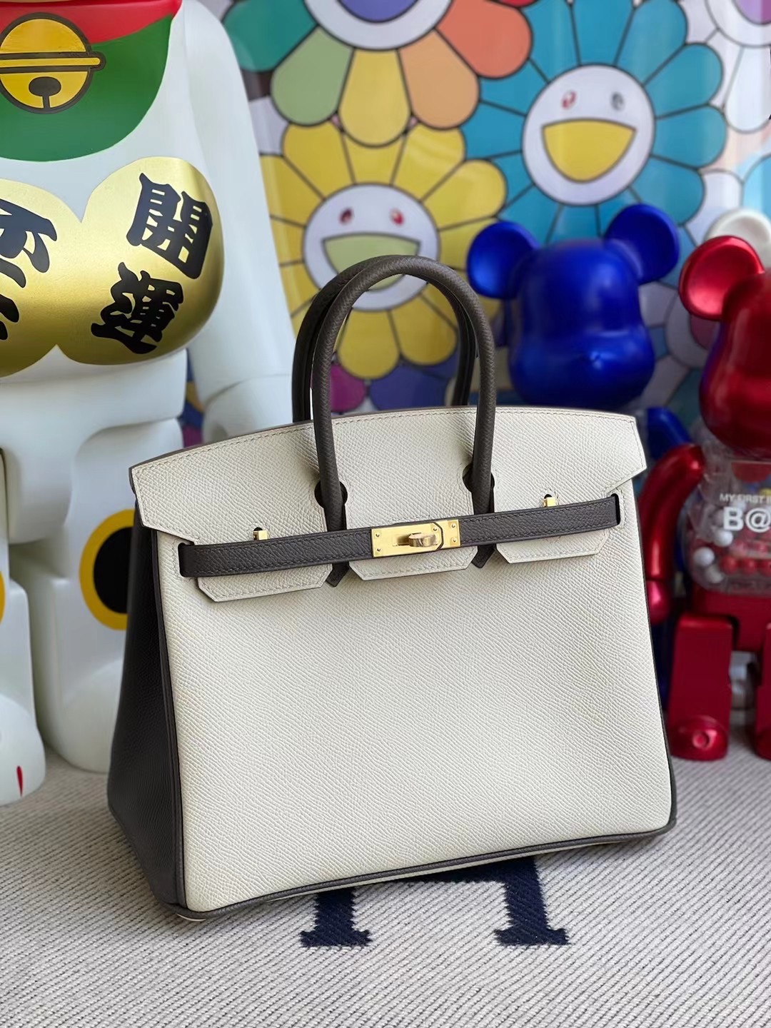 愛馬仕鉑金包價格表 Hermes Birkin 25cm HSS Epsom 10 Craie+8F Etain 金扣