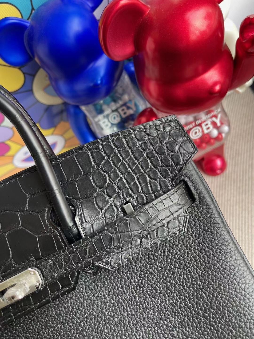 Hermes Birkin 25cm 89 Noir 黑色 Touch Togo/Matte Alligator Crocodile 銀扣