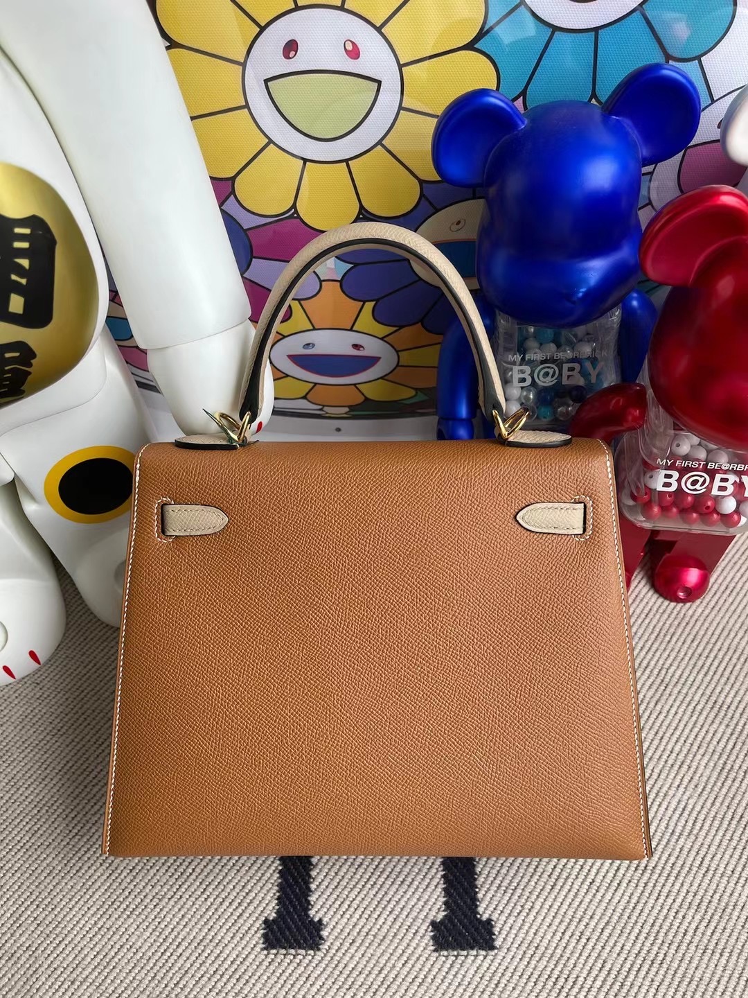 愛馬仕凱莉包 Hermes Kelly 25 Epsom 37 gold 金棕色/S2 Trench 風衣灰 金扣