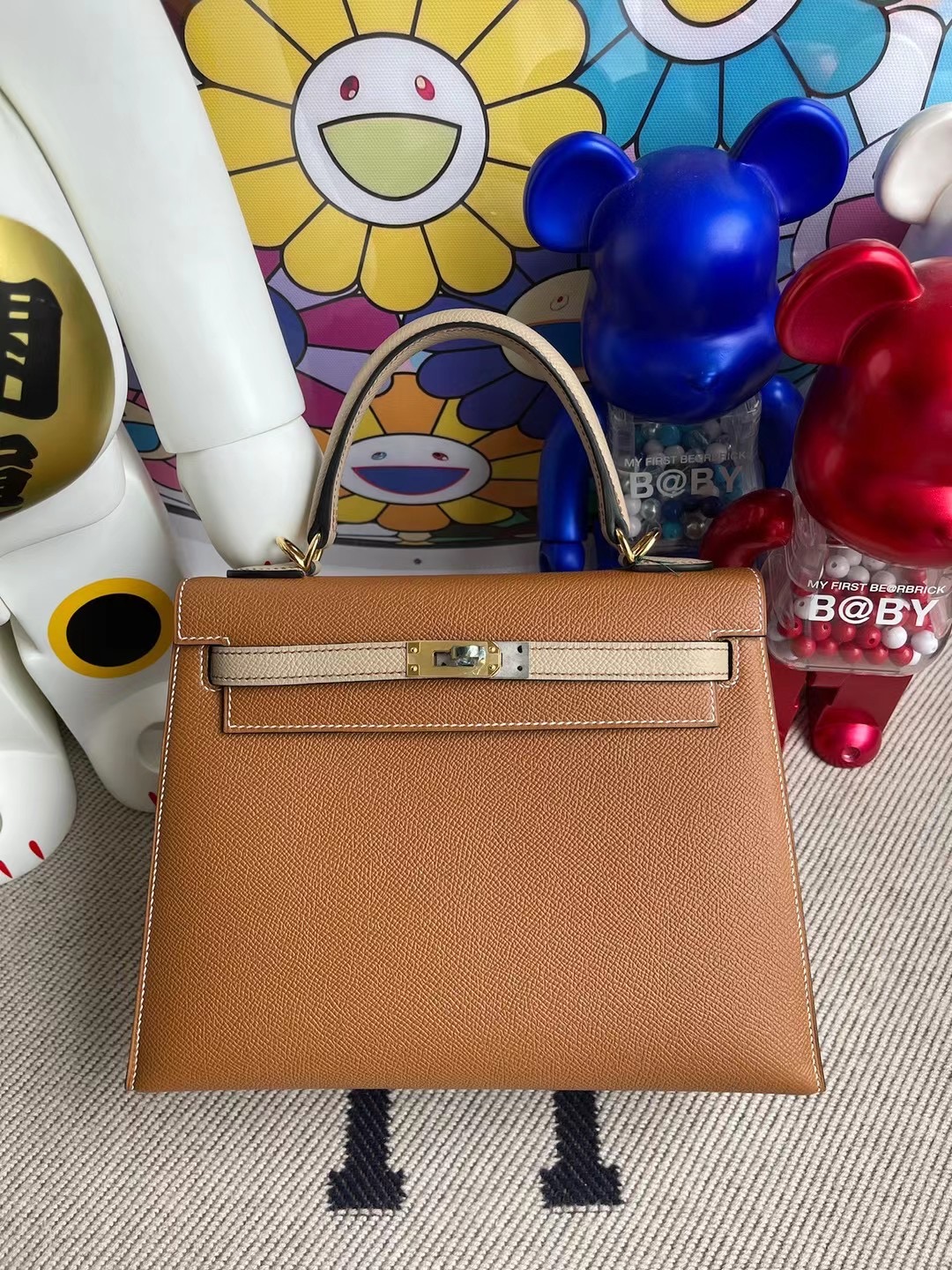 愛馬仕凱莉包 Hermes Kelly 25 Epsom 37 gold 金棕色/S2 Trench 風衣灰 金扣