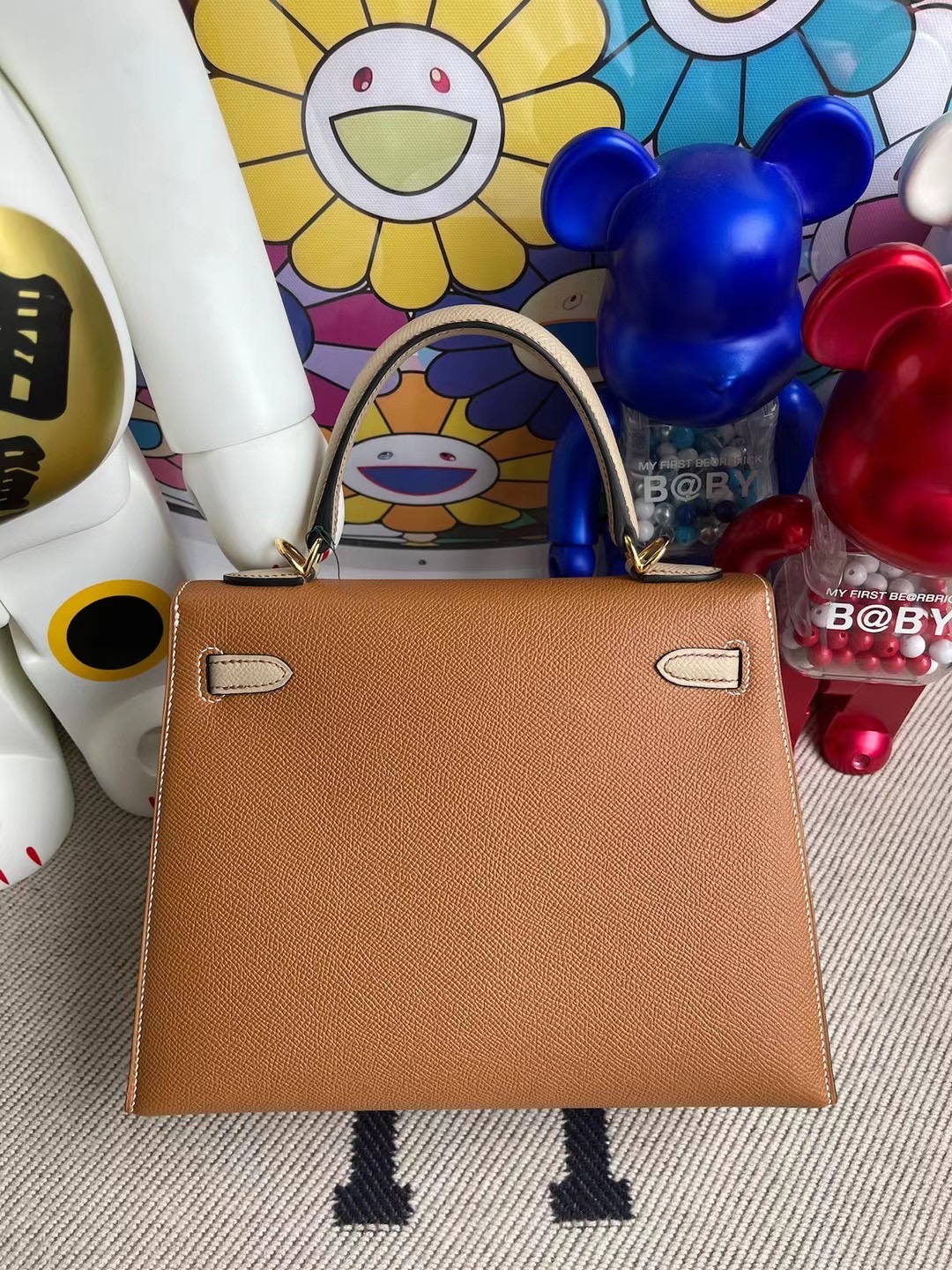 愛馬仕凱莉包 Hermes Kelly 25 Epsom 37 gold 金棕色/S2 Trench 風衣灰 金扣