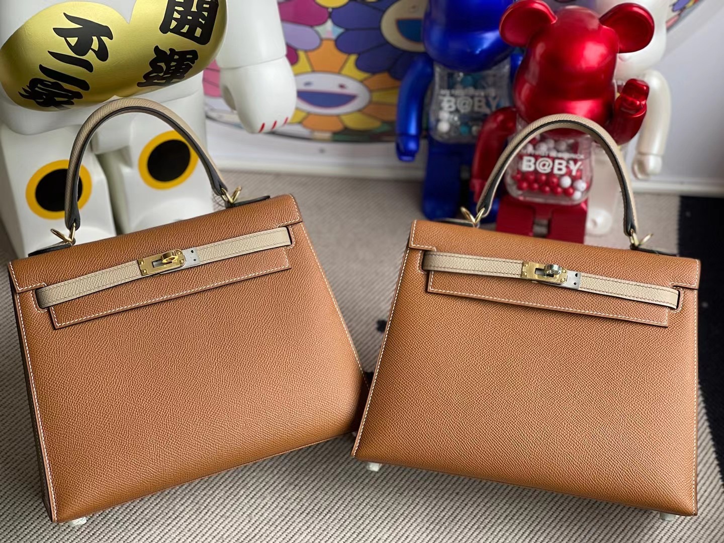 愛馬仕凱莉包 Hermes Kelly 25 Epsom 37 gold 金棕色/S2 Trench 風衣灰 金扣