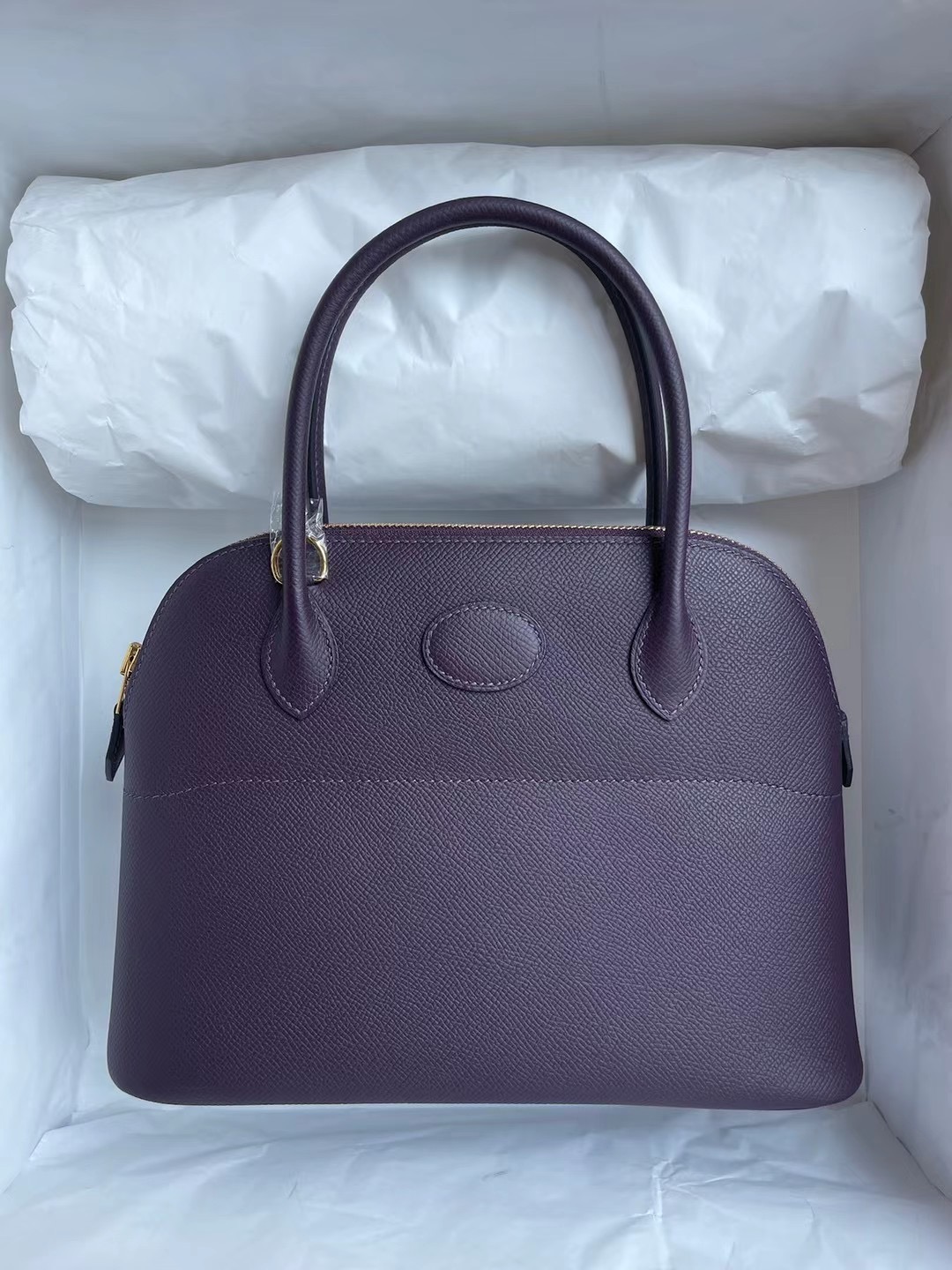 愛馬仕保齡球包價格 Hermes Bolide 27cm Epsom 59 Raisin 葡萄紫 金扣