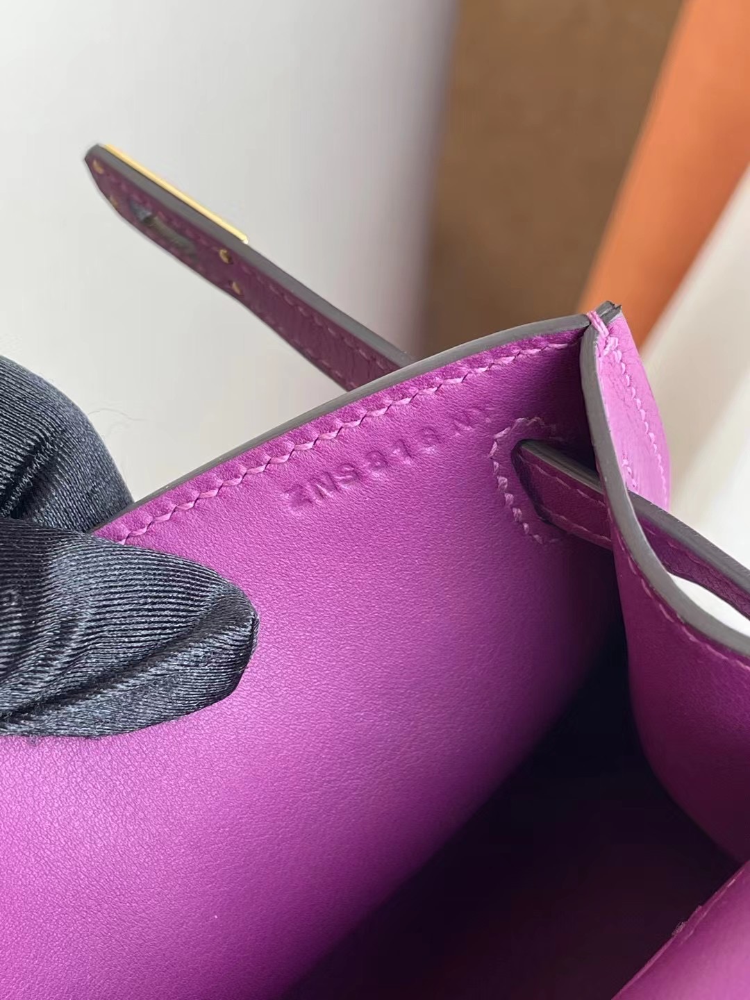 Hong Kong Hermes Mini Kelly Pochette Swift P9 Anemone 海葵紫 全手工縫製金扣