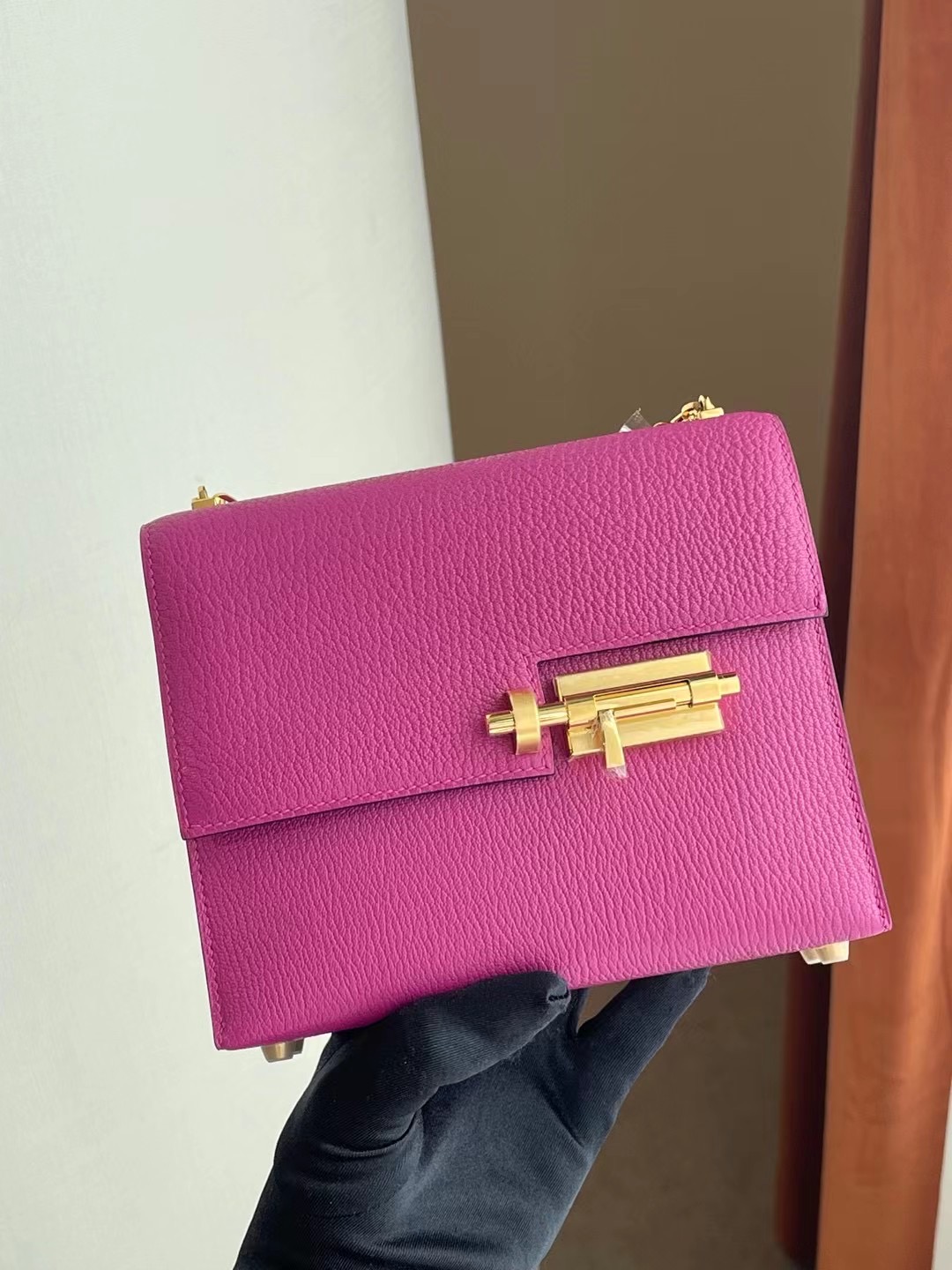 Hermes Verrou Mini 17.5cm Mysore goatskin 山羊皮 全手工蜜蠟線縫製