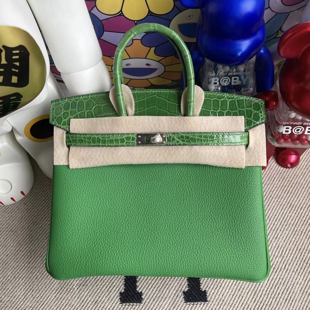 Hermes Birkin 25cm Touch 1L Cactus 仙人掌綠 銀扣 全手工蜜蠟線縫製