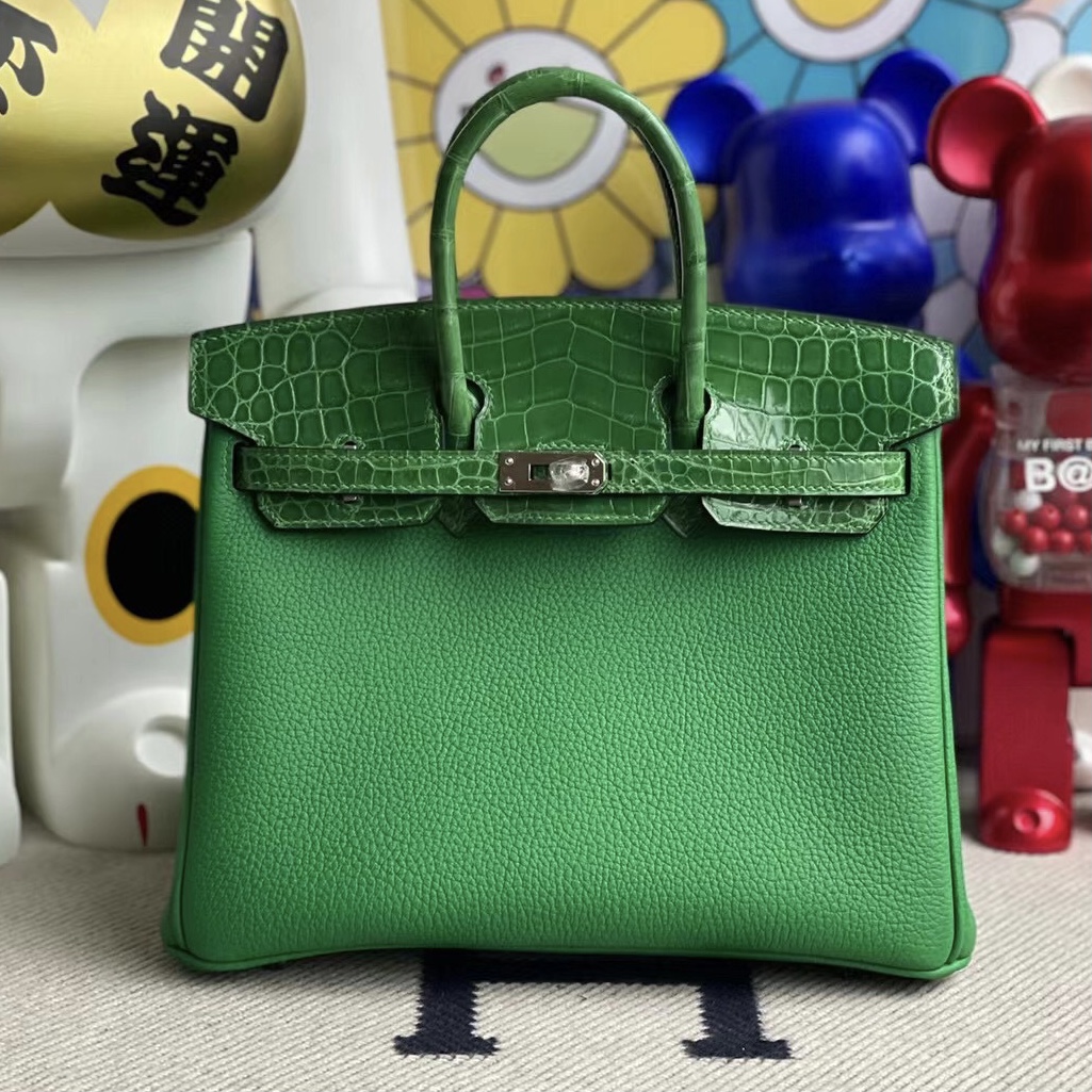 Hermes Birkin 25cm Touch 1L Cactus 仙人掌綠 銀扣 全手工蜜蠟線縫製