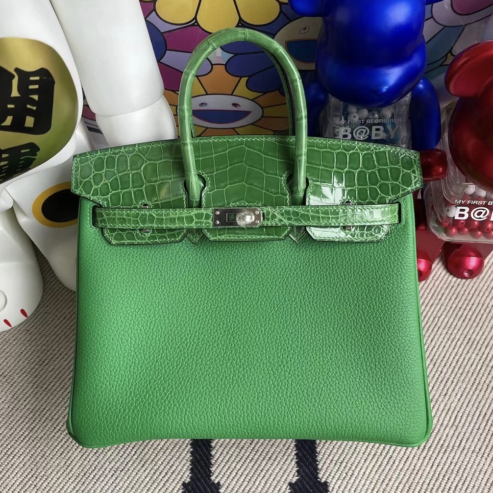 Hermes Birkin 25cm Touch 1L Cactus 仙人掌綠 銀扣 全手工蜜蠟線縫製