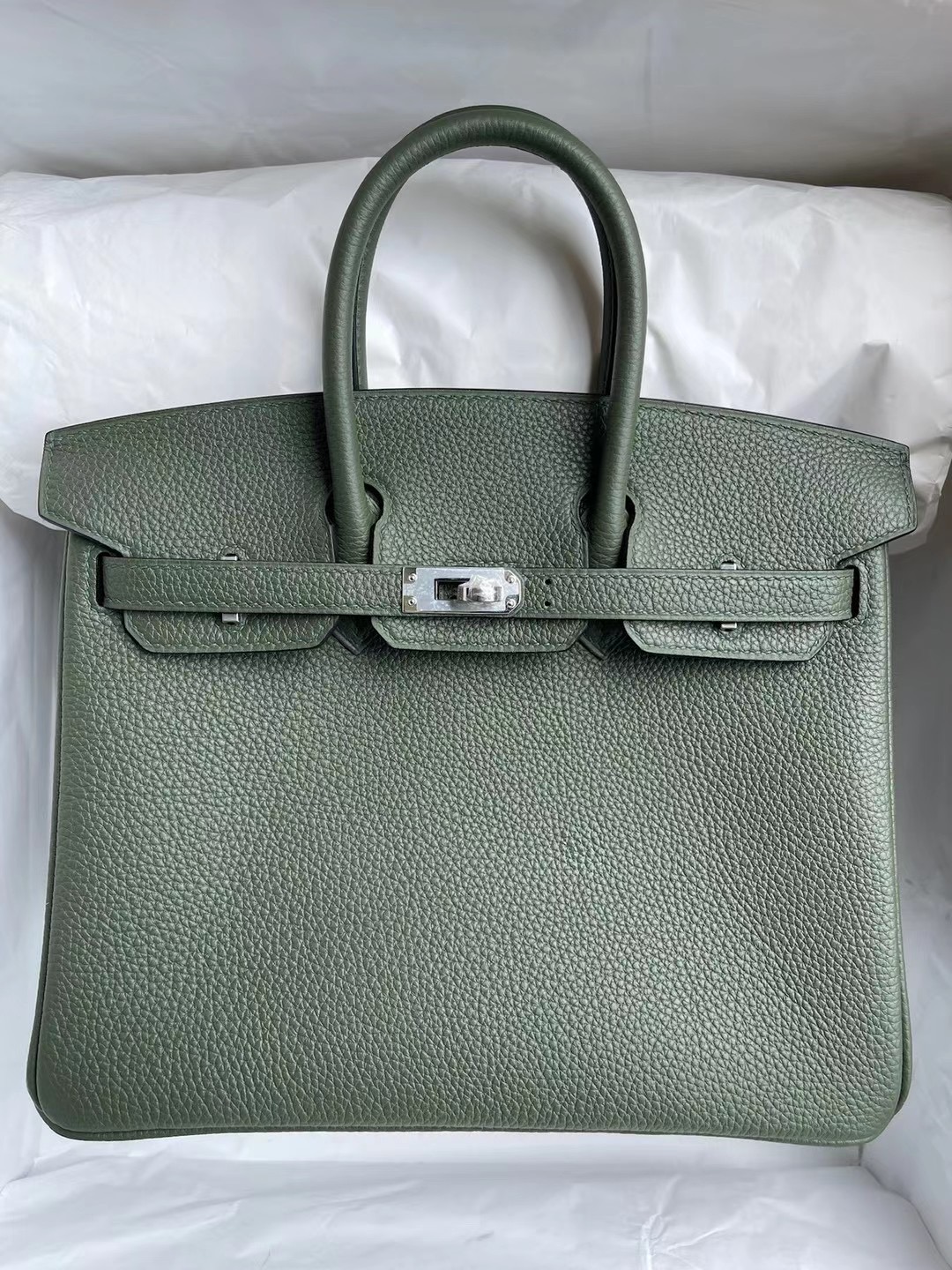 Hermes Birkin 25 Togo 6H Vert Veronese 全手工縫製 銀扣 客定製