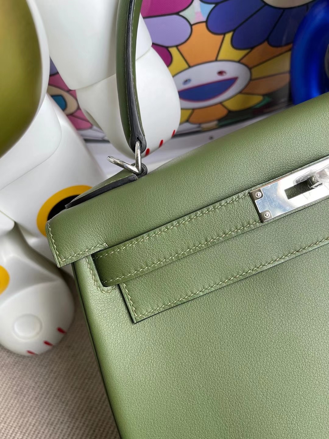 Hermes Kelly 28 Swift V6 Canopee 叢林綠 全手工縫製 銀扣 客定製